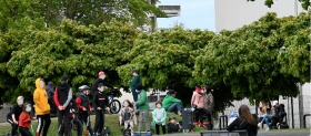 Pamiętajcie! Na pumptracku tylko w kasku!